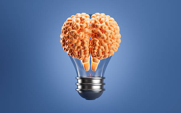 istock Human brain inside the light bulb, Creativity and inspiration concepts, 3d rendering. 2239121447