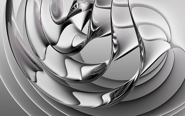 istock Abstract curved background of transparent glass, 3d rendering. 2239121668