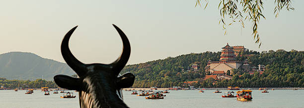 Beijing Summer Palace Bronze Bull Statue