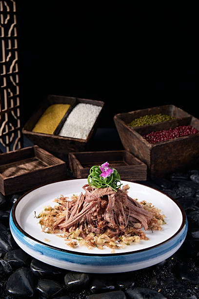 Delicious cold dish shredded mule meat