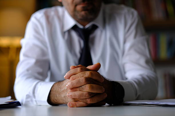 close-up of businessman's hands