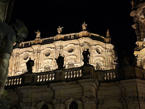 istock Catholic Hofkirche Dresden Baroque architecture illuminated at night 2239150379