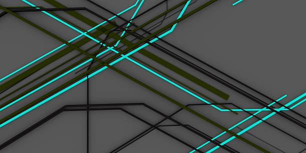 istock Black abstract background, technology lines, lines, 3D illustration 2239167768