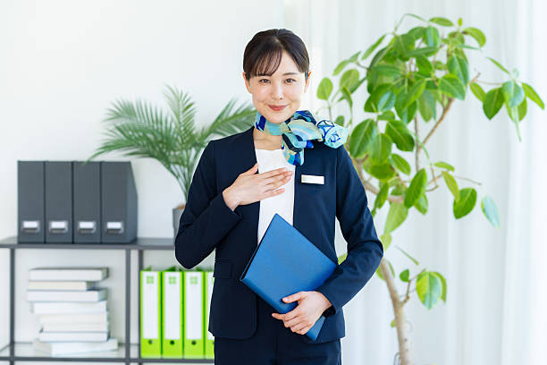 istock business woman at reception 2239188243