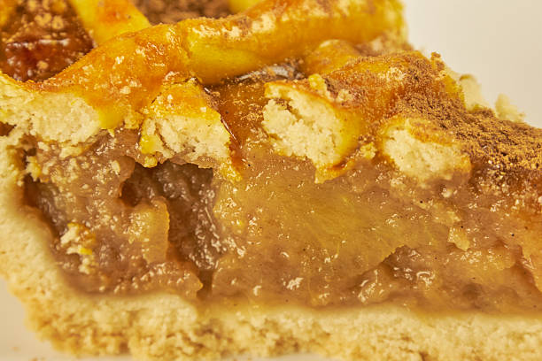 istock Apple pie, crispy pastry close-up on a white background 2239191676