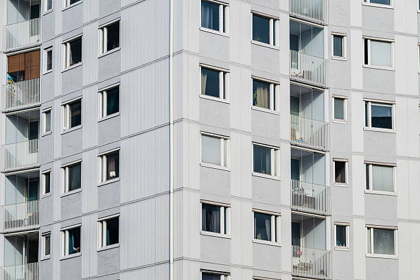 istock Modern apartment building with balconies and windows.. 2239216562