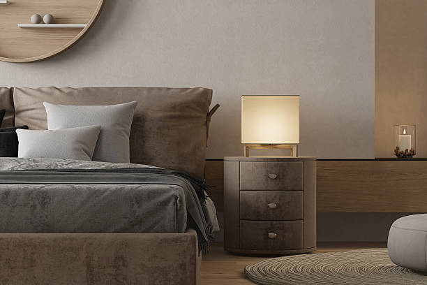 istock Japandi Bedroom Interior with Minimalist Scandinavian Design 2239225703