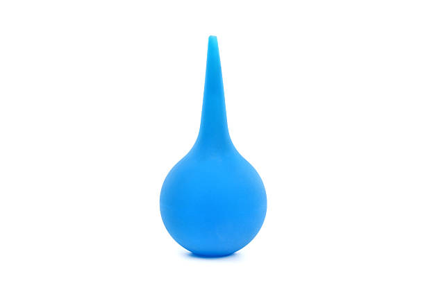 istock A blue rubber bulb is sitting on a white background 2239228822