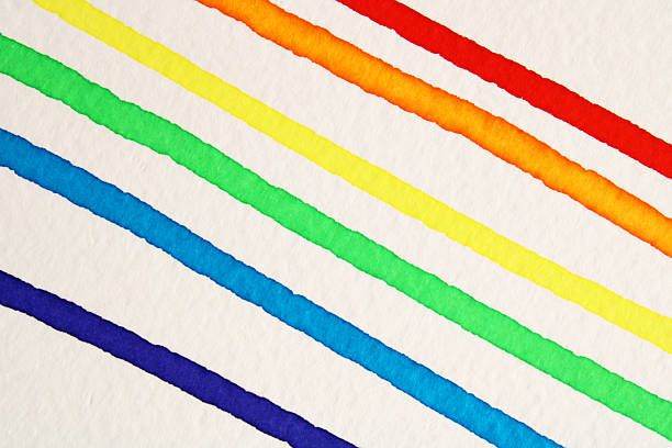 Lines with rainbow colors made with watercolor, backgrounds and textures
