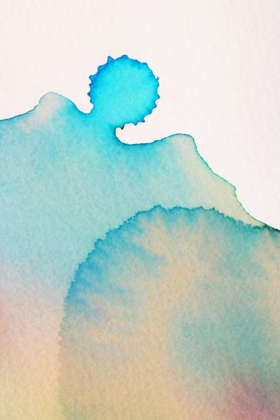 Background with transparent spots made with watercolor - vertical format