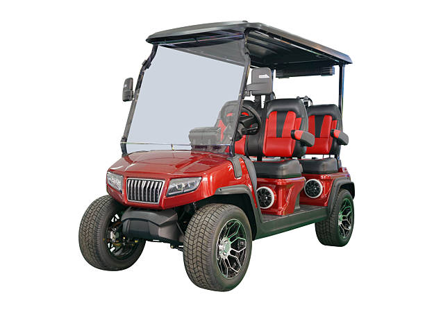istock Red Electric Golf Cart 2239257463