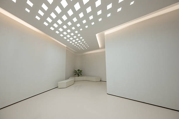 Modern interior decoration, a resting chair in the corner hallway