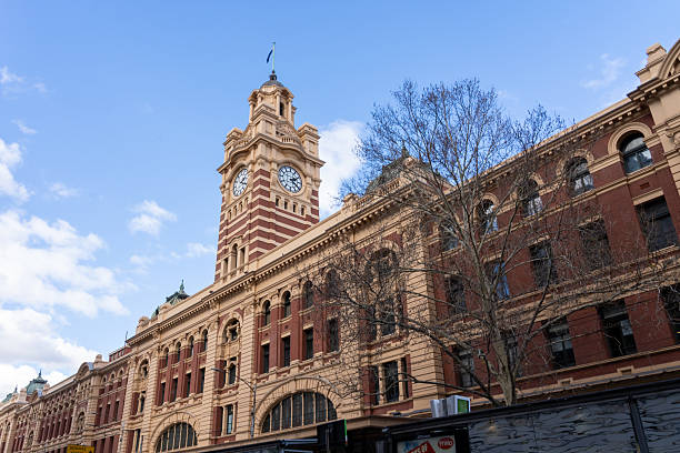 Melbourne, Australia - August 28, 2025: Flinders Street Station in Melbourne, Australia. Flinders Street Station is Australia's oldest train station.