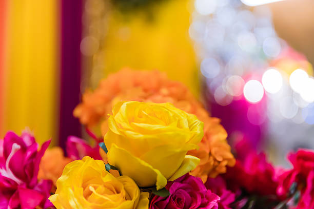 Indian traditional wedding ceremony interiors and decorations