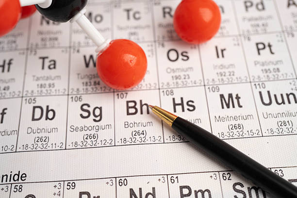 istock Molecules chemical on a periodic table background. 2239281645