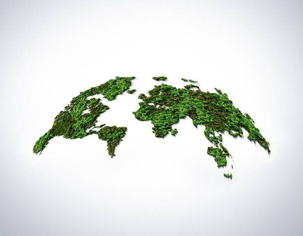 istock World Map Green Planet. Earth Day or Environment day Concept. 2239288124