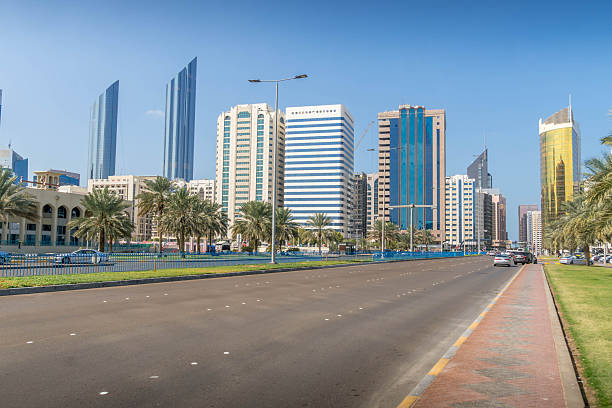 istock Sheikh Zayed Bin Sultan Street in central Abu Dhabi, UAE, with modern urban architecture 2239288291