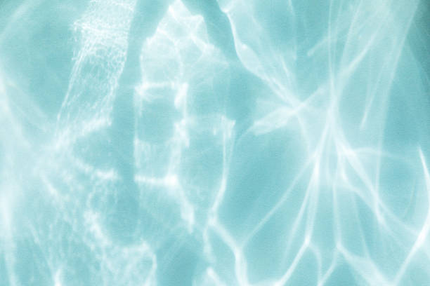 istock Abstract sunlight shadows blue background with flare and glare. Natural abstract aesthetic mockup with caustic effects for design and presentation. 2239294067