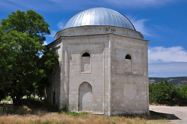 istock Ancient Mausoleum with a silver dome, located near the medieval cave city 2239302148