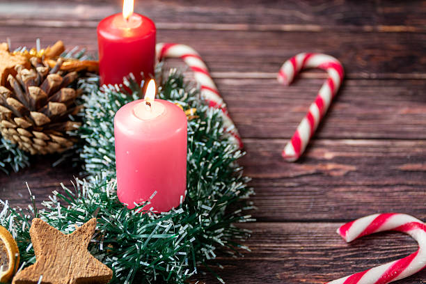 istock Advent whreat with two burning candle 2239308969