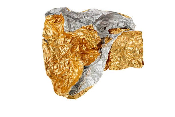 istock Photo of foil paper taken with a high-resolution camera using the focus-stacking technique on a white background. 2239309030