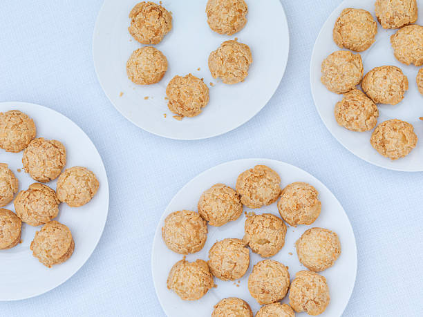 istock Golden crispy choux pastries served at a rooftop corporate event in Paris 2239316447