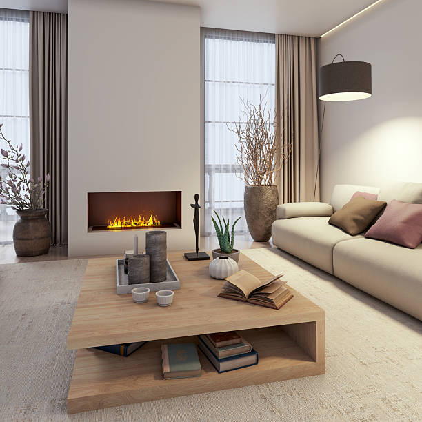 istock Large luxury modern bright interiors Living room mockup illustration 3D rendering image 2239316491