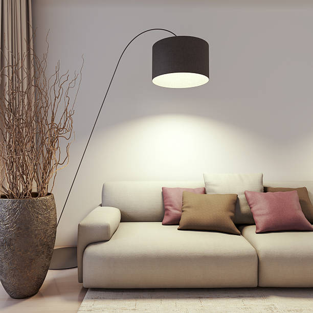 istock Large luxury modern bright interiors Living room mockup illustration 3D rendering image 2239316517