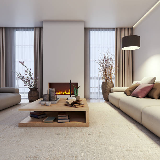 istock Large luxury modern bright interiors Living room mockup illustration 3D rendering image 2239316527