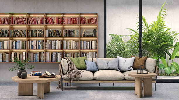 istock Large luxury modern bright interiors Living room mockup illustration 3D rendering image 2239316813