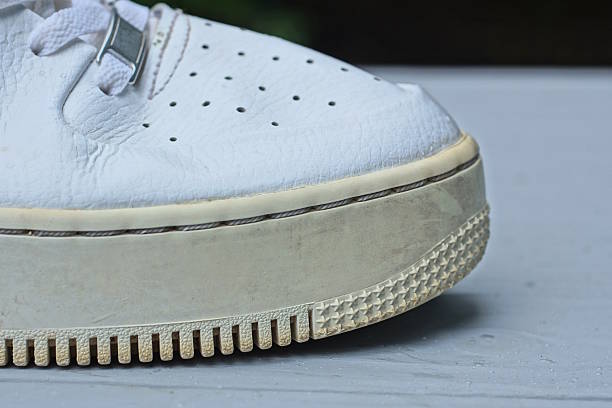 istock part of one white big leather sneaker boot 2239318554