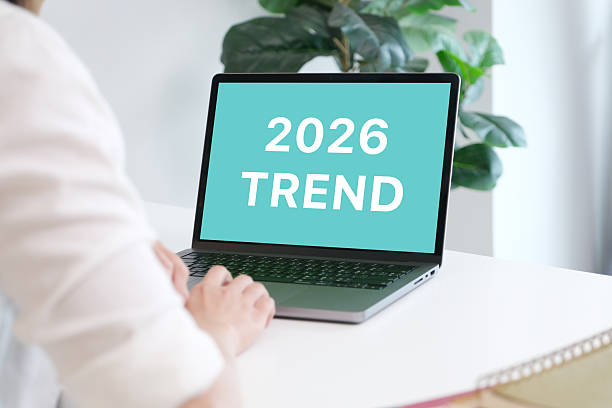 istock 2026 trend on laptop computer screen, digital marketing, business and technology concept 2239319924