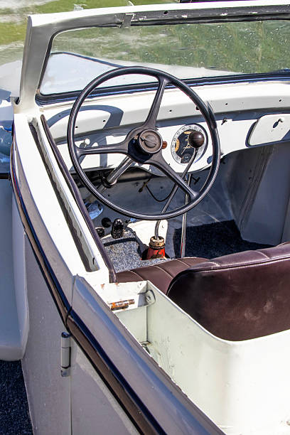 Dashboard of a vintage car from the 20th century