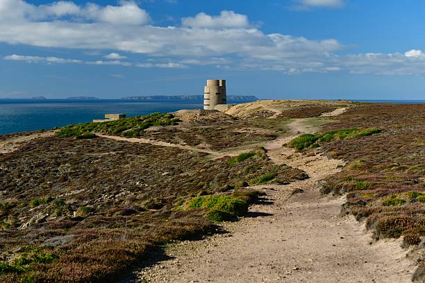 WW2 radio tower built during the German occupation, blessed with Autumn sunshine.