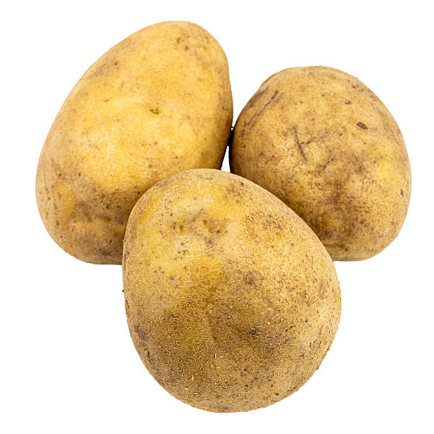 istock Fresh raw potatoes isolated on white background, a healthy root vegetable 2239342607