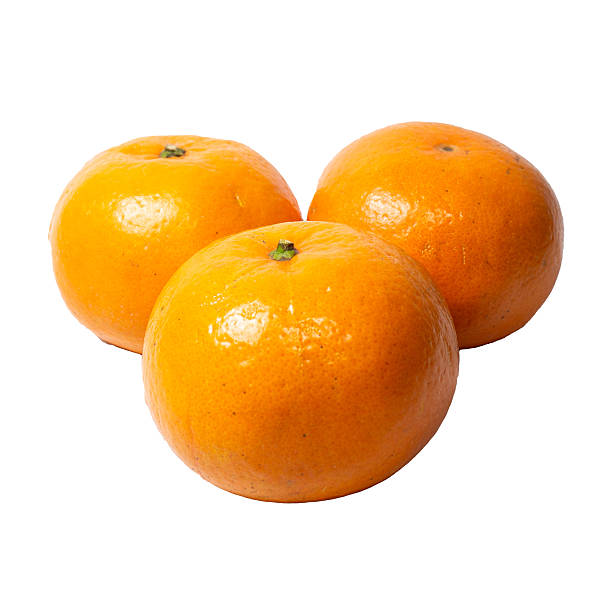 Ripe, juicy oranges isolated on white, perfect for healthy diet and refreshing juice