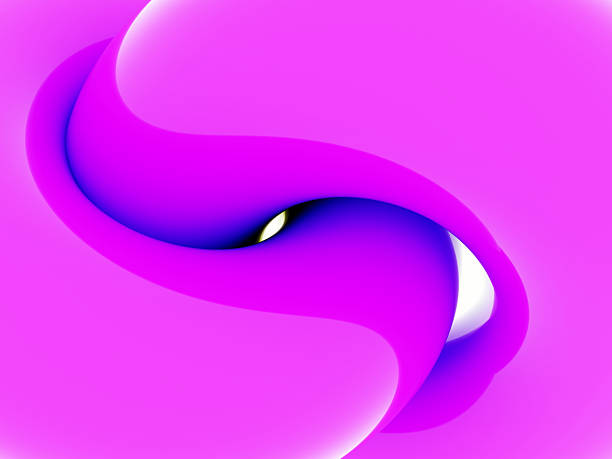 istock Abstract 3D fluid shape in glossy purple tones 2239345873