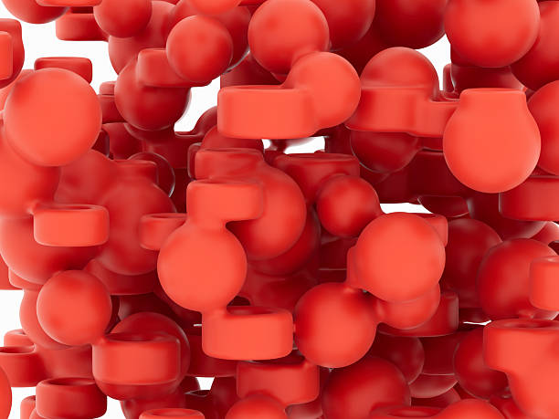 istock 3D red morphing glossy shapes abstract background 2239345924