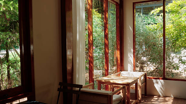 Japandi Serenity: Sunlight, Shadows, and Wooden Simplicity