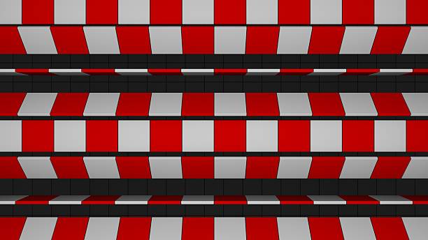 istock Abstract Red White Checkerboard Tiles Flipping Optical Illusion Wave - Abstract Background Texture 2239356979