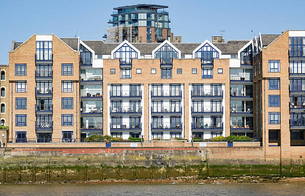 Privately owned apartments on River Thames, London