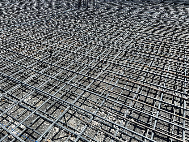 istock Reinforced concrete system rebar binding, close-up. 2239366333