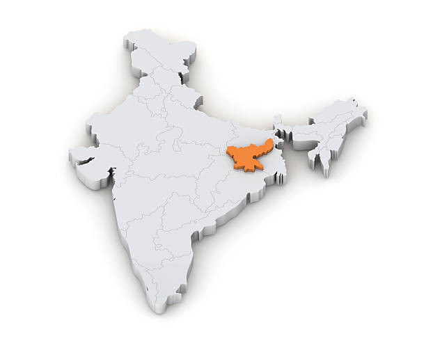 The red pin on the map of India.