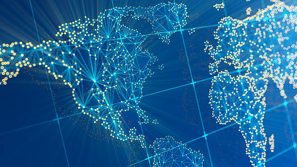 istock Digital network with glowing lines.  Big data, physical infrastructure of the internet. LLM 2239372630