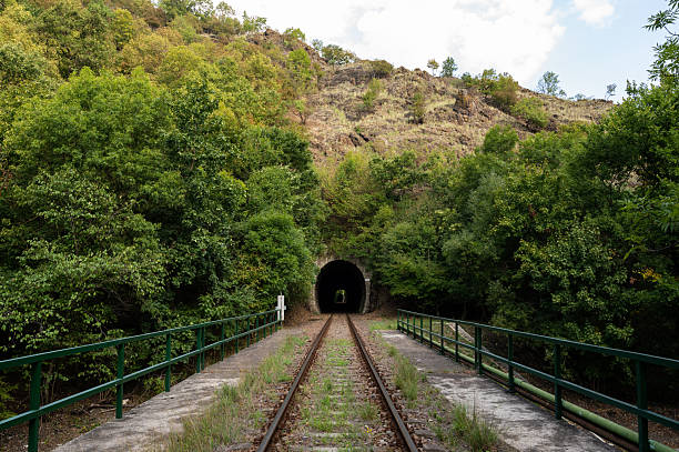 istock Railway tunnel entrance at the hillside 2239372965