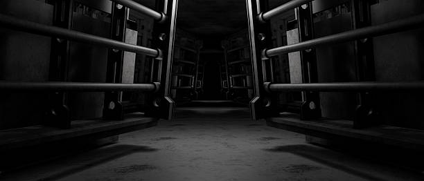 istock Dark Sci-Fi Corridor Industrial Futuristic Architecture 2239376805