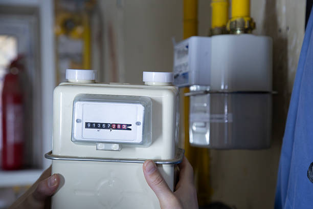istock Gas meter. Replacing the gas meter at home. 2239380354