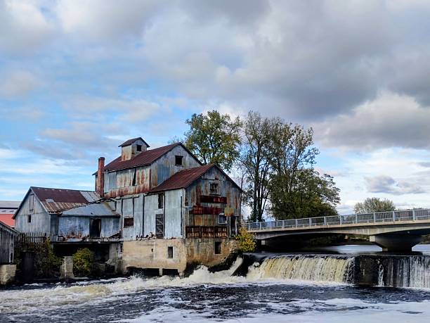 istock Old Mill by the Raging Waterfall 2239390022