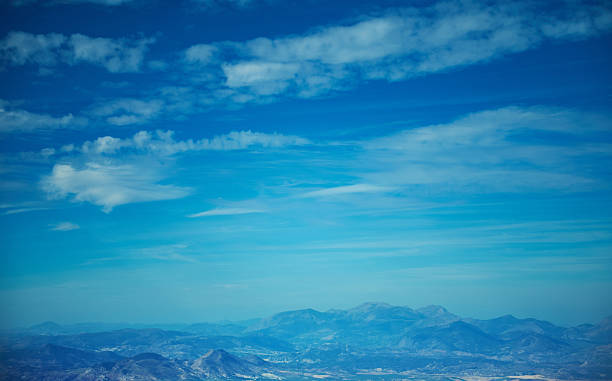 Stunning Mountain Range Under Clear Blue Sky With Far Horizon - Tranquil Landscape
