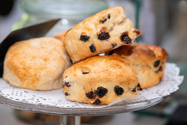 Delicious Coffee and Cookies with Raisins